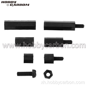 I-Durable Hex Round Black nayiloni Spacers